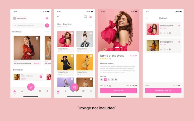 Interface D'application D'achat De Mode En Ligne Pour Mobile