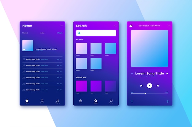 Interface Conviviale Du Lecteur De Musique Dégradé
