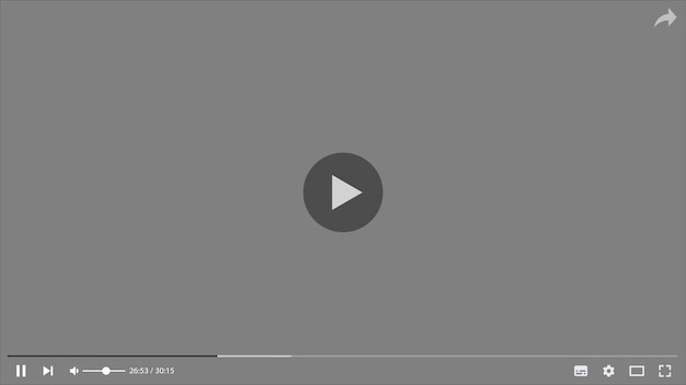 Interface De Modèle De Lecteur Vidéo Illustration D'une Application Web Ou D'un Programme Populaire