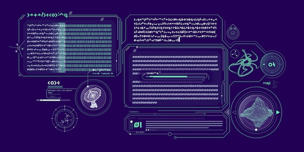 Interface Scifi du programme de décodage de données