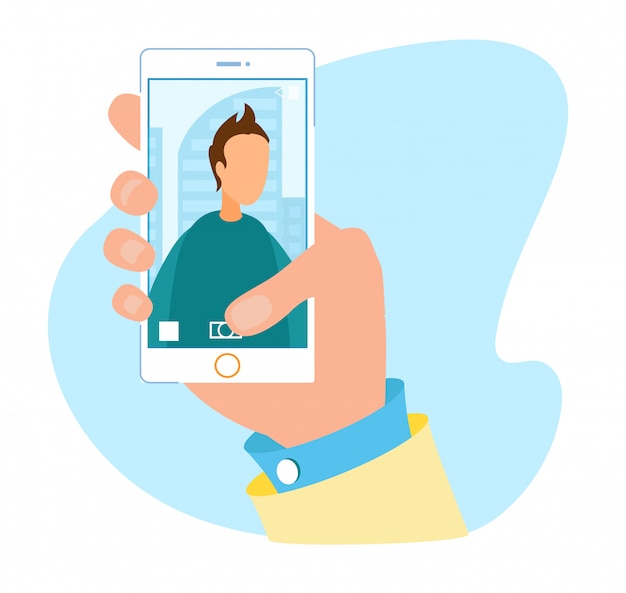 Interface utilisateur de la caméra moderne pour Smartphone Advert