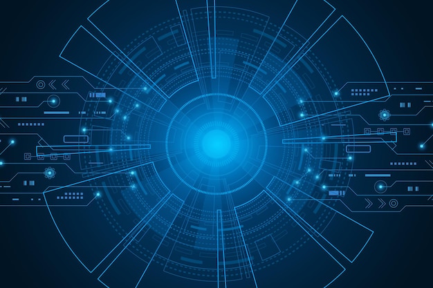 Interface utilisateur futuriste de science-fiction HUD Technology abstract background Vector illustration