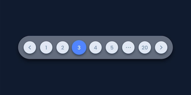Interface utilisateur de pagination