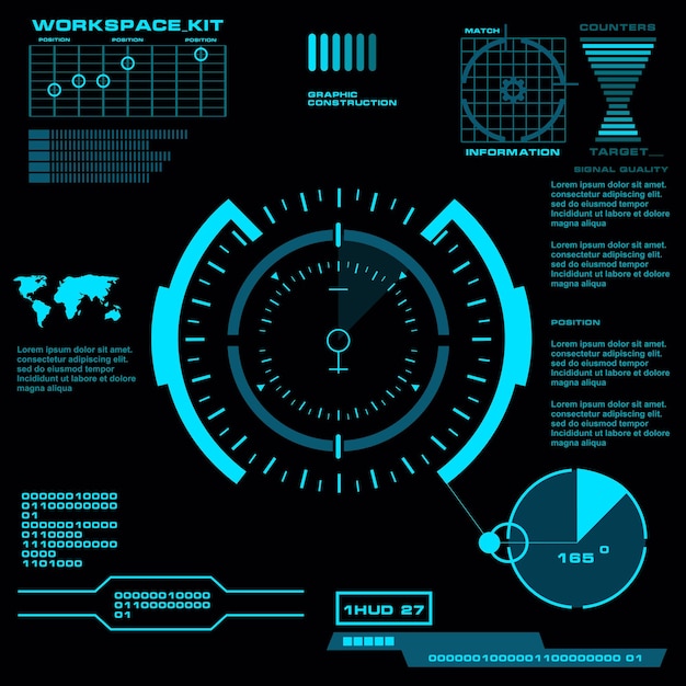 Interface Utilisateur Tactile Graphique Virtuelle Bleu Futuriste