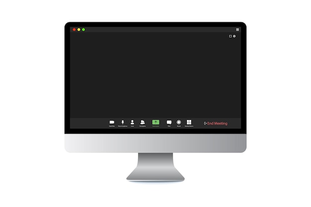 Interface Utilisateur De Vidéoconférence, Superbe Design Pour Tous Les Usages. Chat Webinaire D'affaires En Ligne.