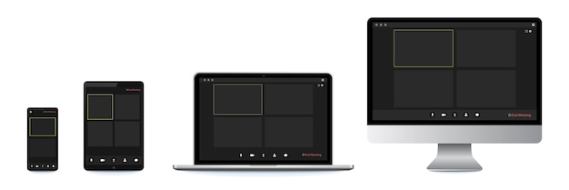 Vecteur interface utilisateur de vidéoconférence, superbe design pour tous les usages. chat webinaire d'affaires en ligne.