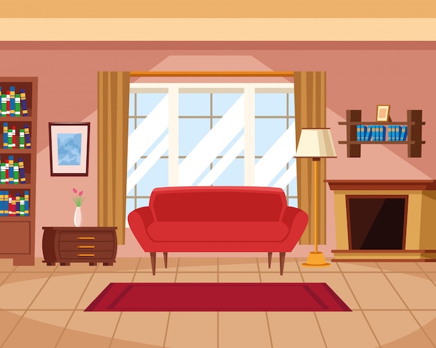 Intérieur de la maison avec des meubles