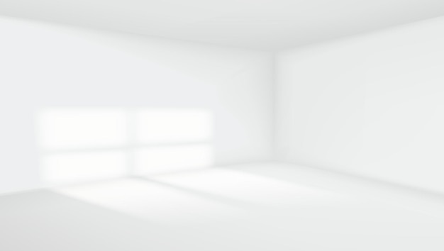 Vecteur intérieur de la salle vide 3d sur fond blanc