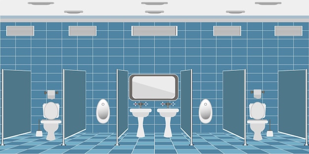 intérieur des toilettes publiques
