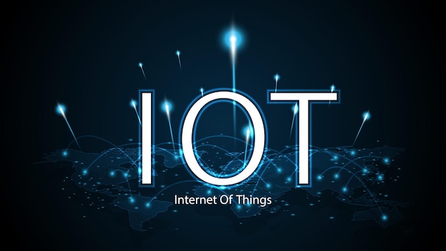 Internet des objets. Concept de connectivité IOT. Fond de technologie de connexion mondiale de réseau