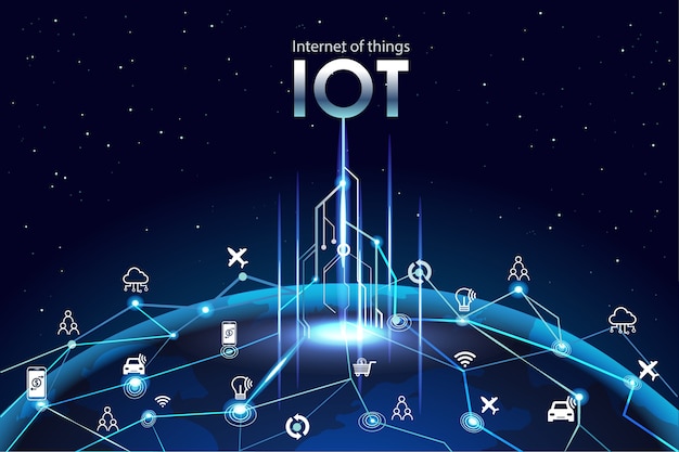 Vecteur internet des objets (iot)