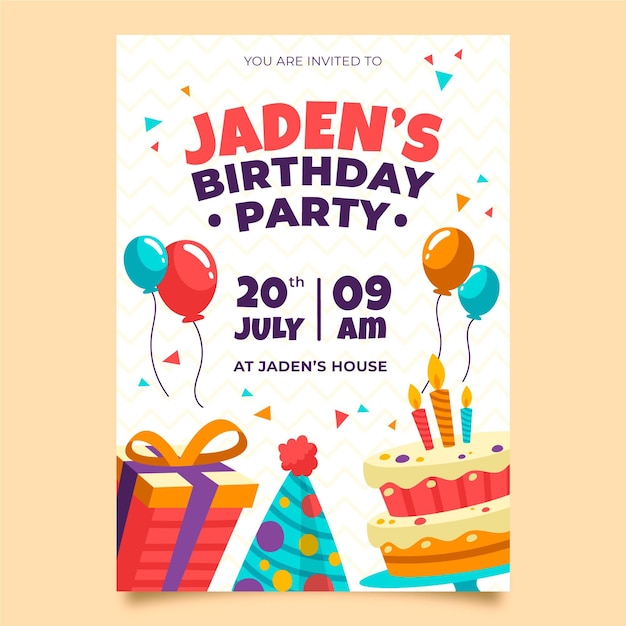 Invitation D'anniversaire Pour Enfants