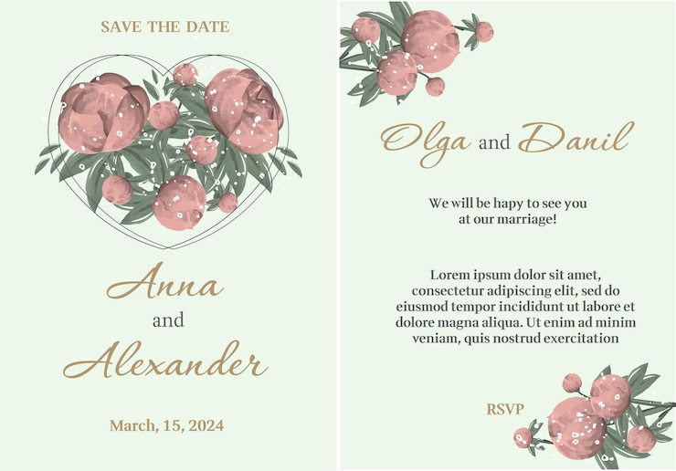 Vecteur une invitation au mariage