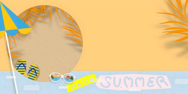 Invitation aux vacances d'été à la plage