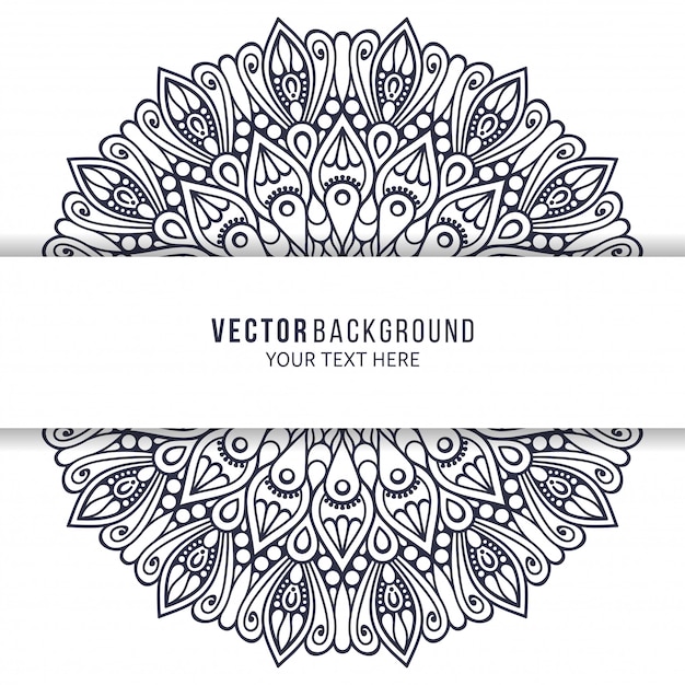 Vecteur invitation. éléments décoratifs vintage avec mandala