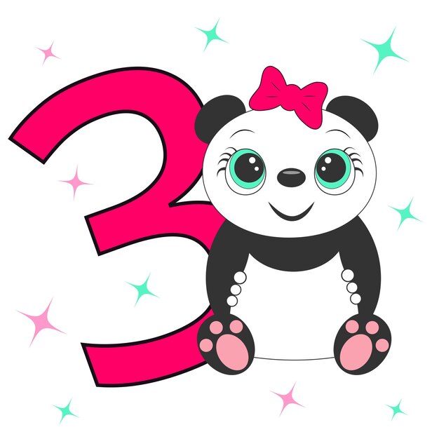 Invitation à Une Fête D'anniversaire Avec Bébé Panda