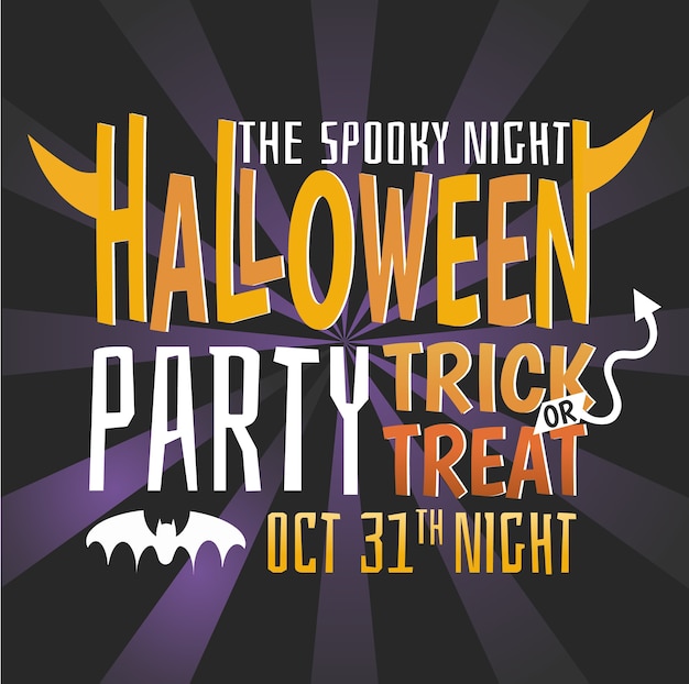 Invitation de fête de bannière Halloween