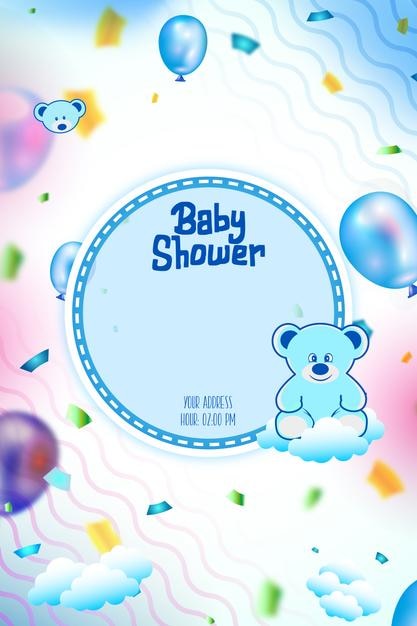 Une invitation à la fête du bébé.