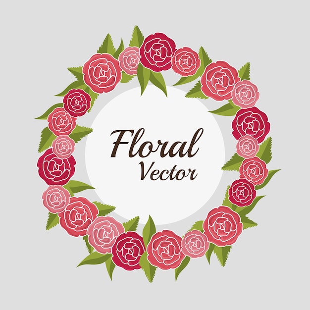 Invitation florale enregistrer la date