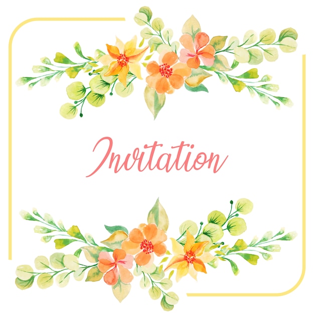 Invitation florale d&#39;été