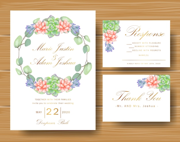 Invitation Florale De Mariage