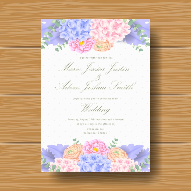 Invitation Florale De Mariage