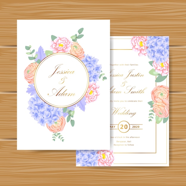 Invitation Florale De Mariage