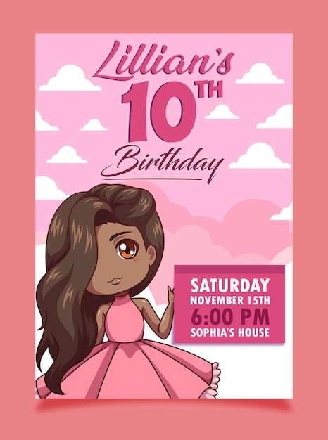 Invitation Joyeux Anniversaire Princesse