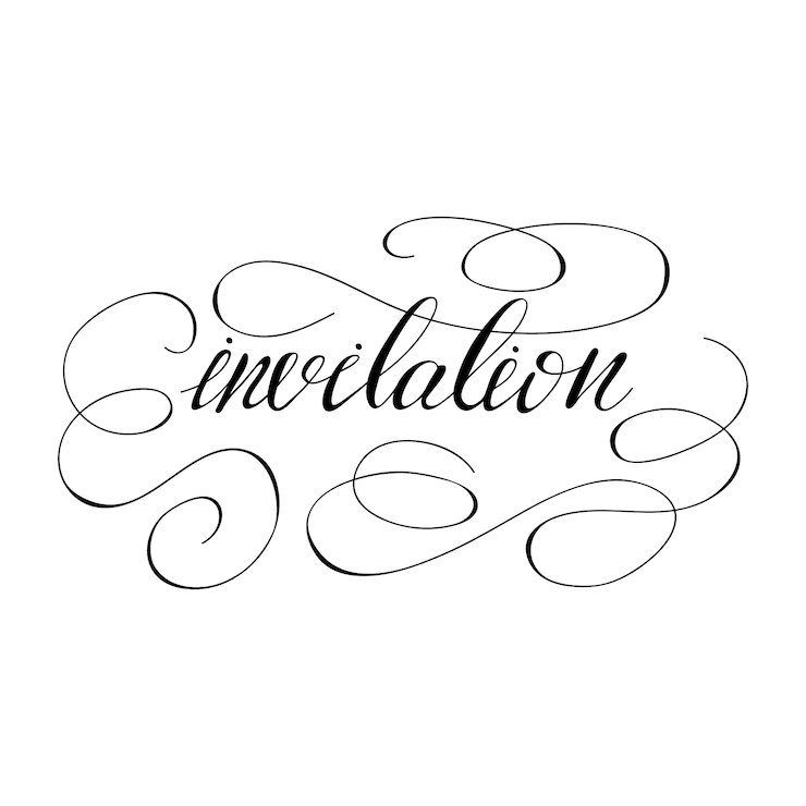 Vecteur invitation de lettrage. illustration vectorielle