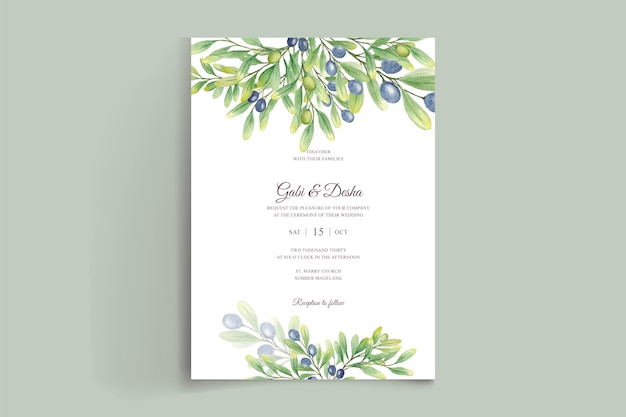 Invitation de mariage Aquarelle