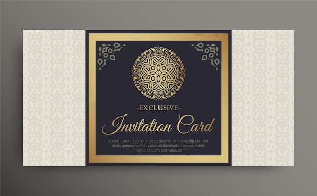 Invitation De Mariage élégante Avec Motif De Motif