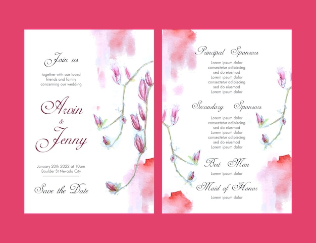 Invitation De Mariage De Fleur De Mini Tulipes