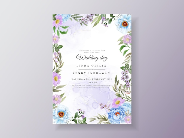 Invitation De Mariage Floral Romantique