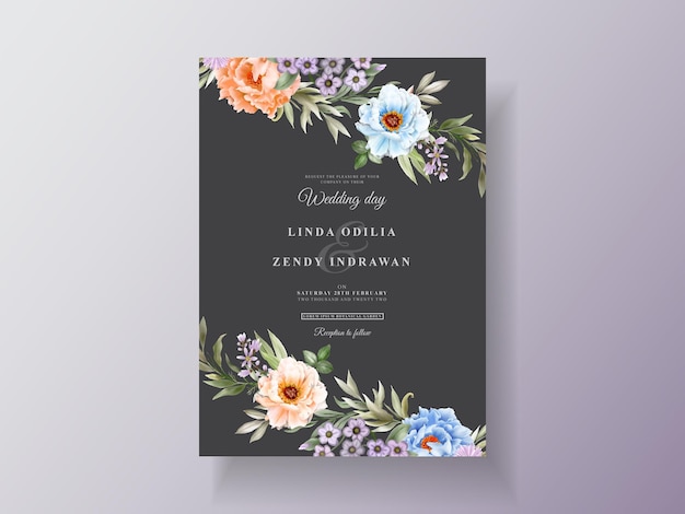 Invitation De Mariage Floral Romantique