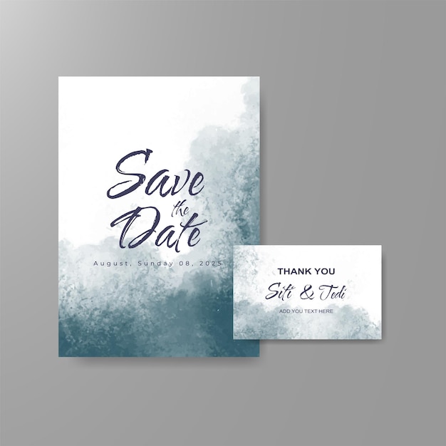 Invitation De Mariage Avec Fond Aquarelle Abstraite