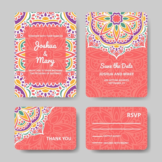 Invitation De Mariage Mandala