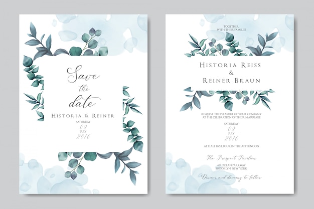 Invitation De Mariage Avec Ornement Floral