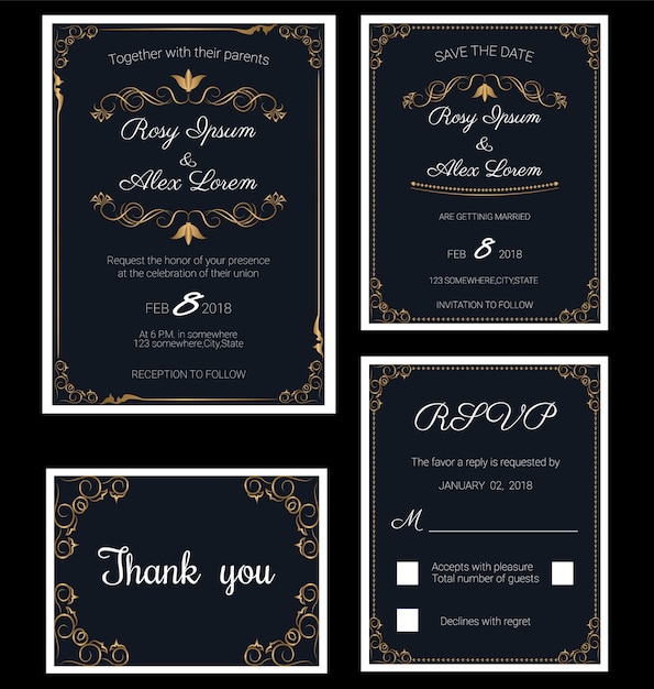 Invitation De Mariage, Sauvez La Date