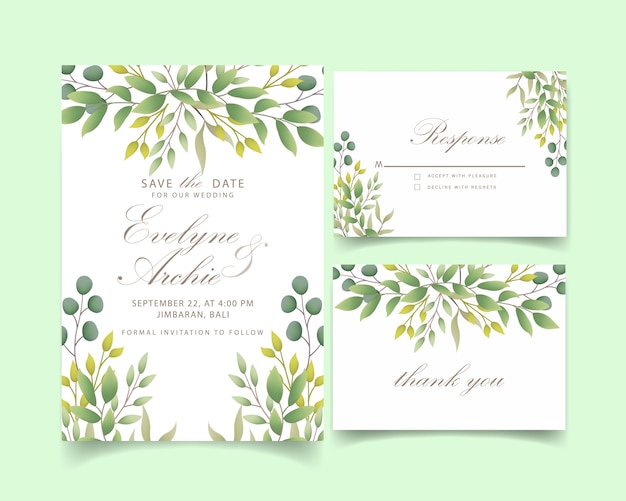 invitation de mariage de verdure