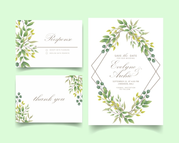 Invitation De Mariage De Verdure