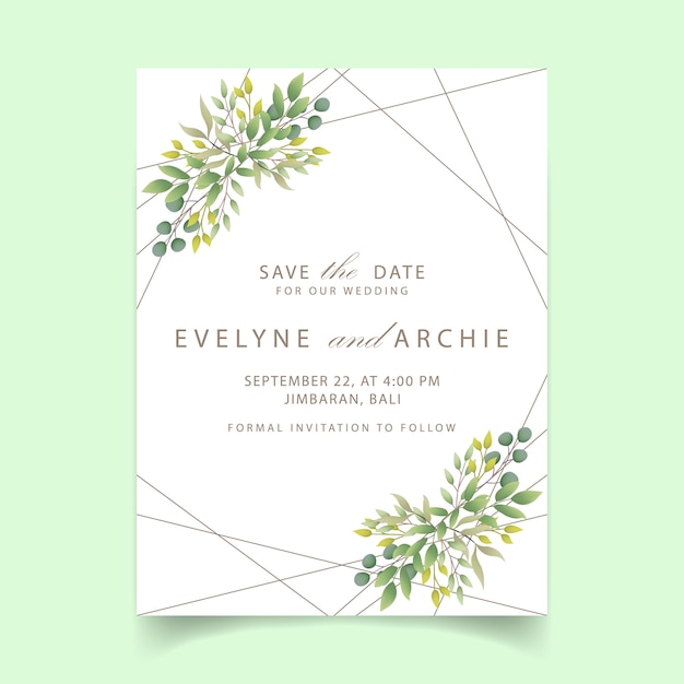 Invitation De Mariage De Verdure