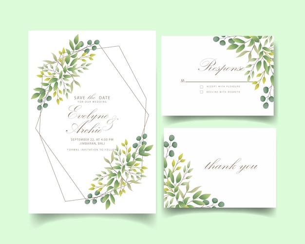 Invitation De Mariage De Verdure