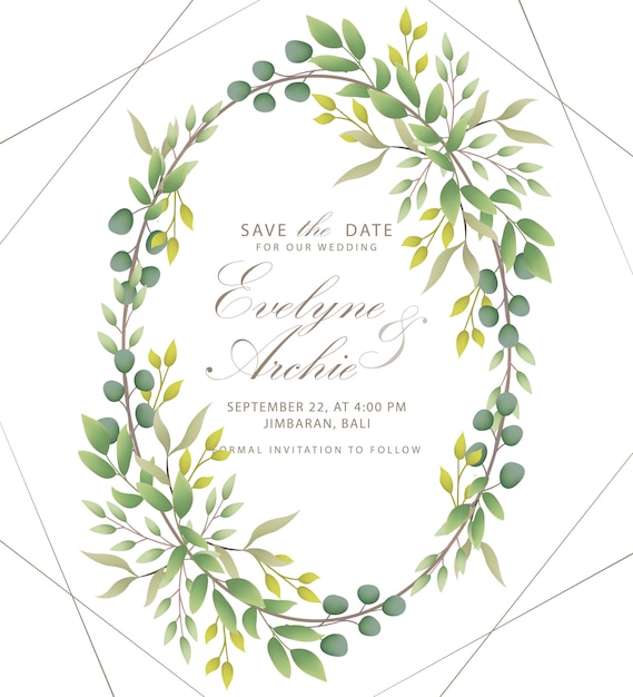 Invitation De Mariage De Verdure