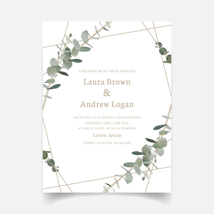 Invitation de mariage de verdure