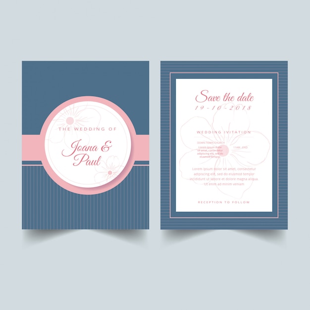 Vecteur invitation de mariage