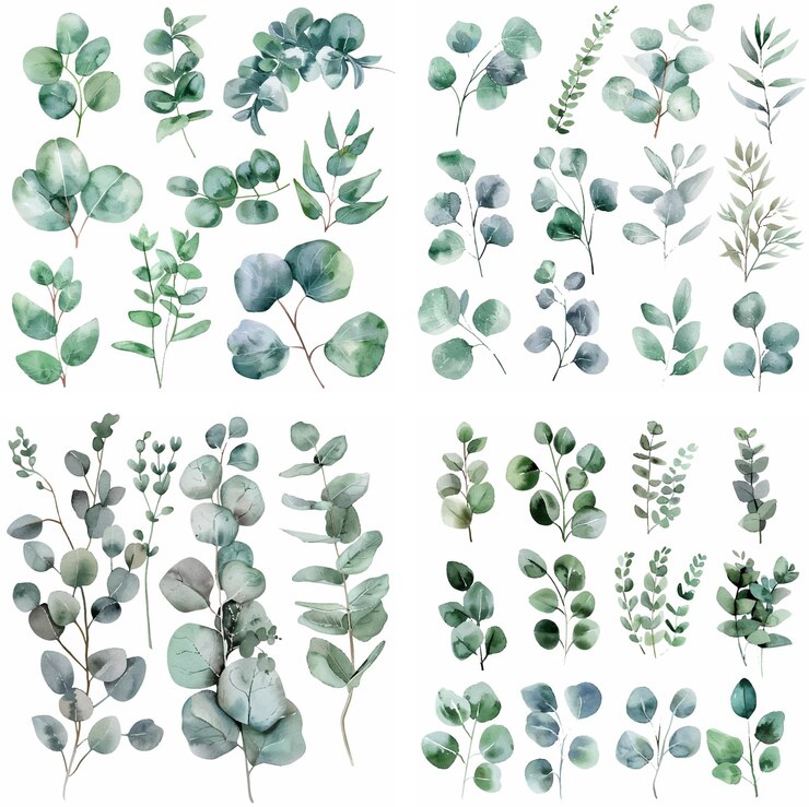 Vecteur invitation peinture argent herbe imprimé aquarelle mariage verdure salutation herbe élégant exotique