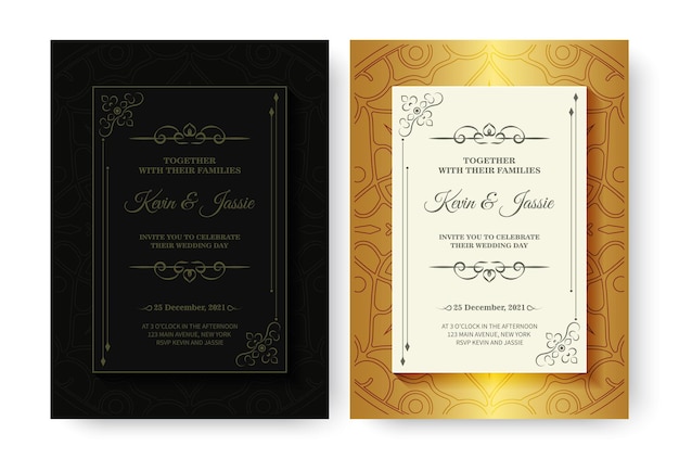 Invitation De Style Frontière Ornement De Luxe