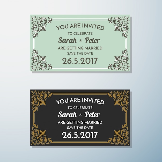 Invitation Vintage Background Design