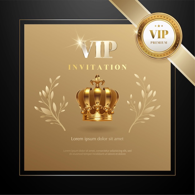 Vecteur invitations vip de luxe et arrière-plans de coupons