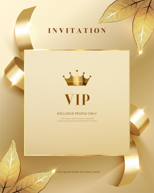 Vecteur invitations vip de luxe et arrière-plans de coupons